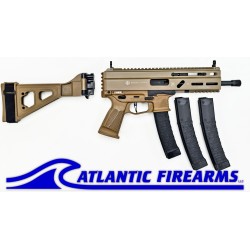 Grand Power Stribog SP9A3 9MM Pistol W/ Brace- FDE