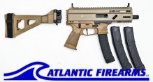 Grand Power Stribog SP9A3S Pistol W/ Brace- FDE