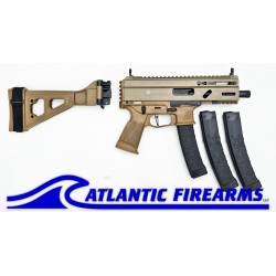 Grand Power Stribog SP9A3S Pistol W/ Brace- FDE
