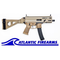 Grand Power Stribog SP9A3S Pistol W/ Brace- FDE