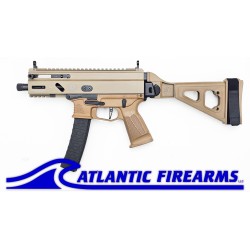 Grand Power Stribog SP9A3S Pistol W/ Brace- FDE