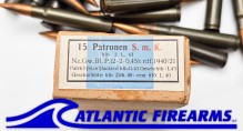 German WWII 8mm Mauser Ammo Armor-Piercing Steel - 300 Rounds