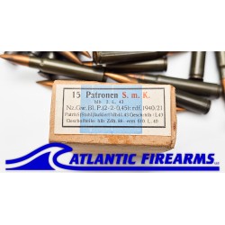 German WWII 8mm Mauser Ammo Armor-Piercing Steel - 300 Rounds