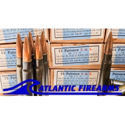 German WWII 8mm Mauser Ammo Armor-Piercing Steel - 300 Rounds