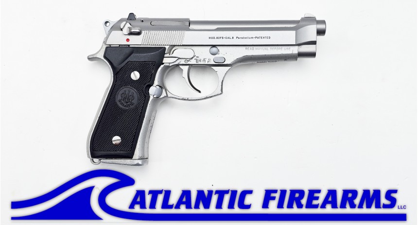 Beretta 92FS 9MM Silver-Surplus - AtlanticFirearms.com