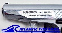 Bulgarian Makarov 9X18MM-Silver/Chrome 2 Tone