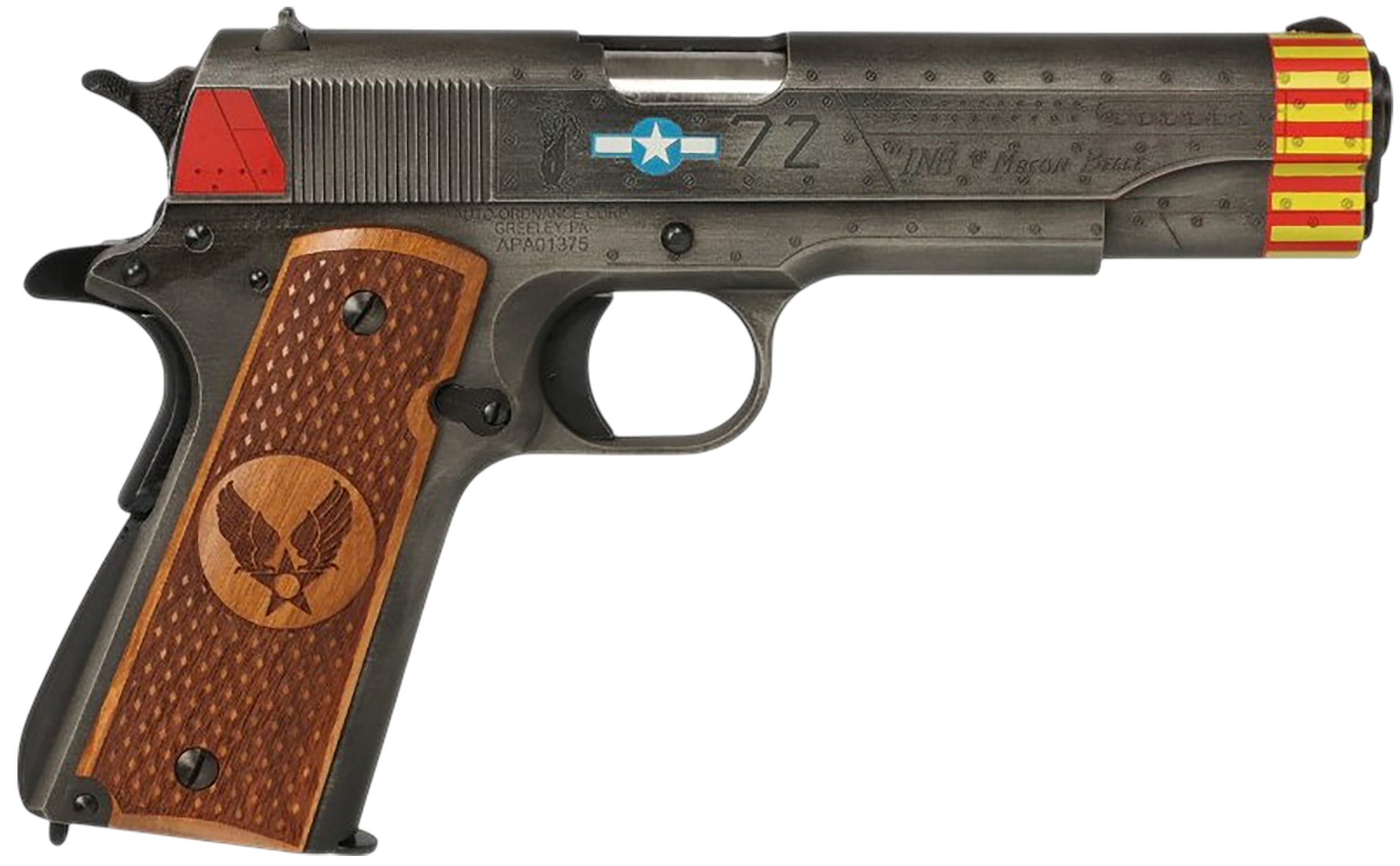 Auto-Ordnance 1911 Red Tails .45 ACP Pistol - 1911BKOC18