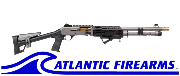 Panzer Arms M4 Pro AI 12 Gauge Semi-Auto Shotgun Gray w/ Gold Titanium Accents