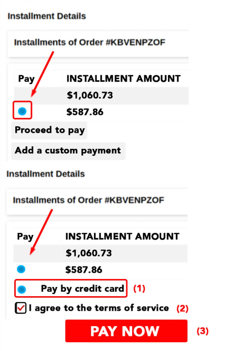 Partial Payment UI