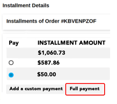 Change Payment UI