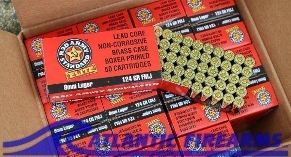 Red Army Standard ELITE 9mm Luger 124 Gr 1000 round case