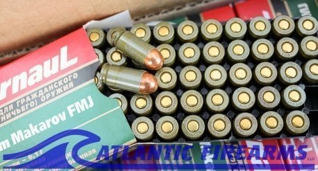 9MM Makarov 94gr FMJ Ammunition 1000 Round Case