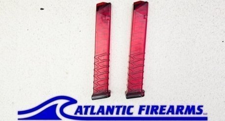 9MM Guerilla Mag For Glock- 33 Round Red- 2 Pack
