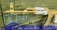 Gold AK47 Rifle W/ Parade Stock Set