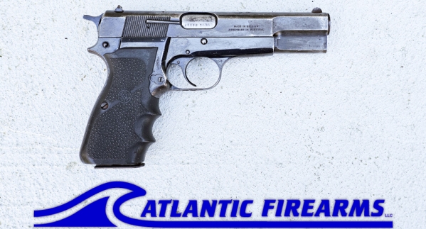 Browning Hi Power 9mm Pistol - Surplus - Wood grips