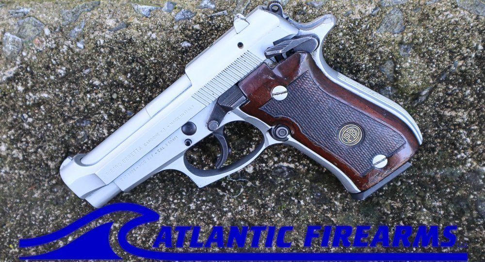 Beretta 84F Stainless w/ wood grips