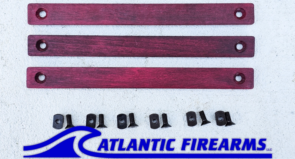 MLOK Wood Grip Stop Red- 4 Slot - AtlanticFirearms.com